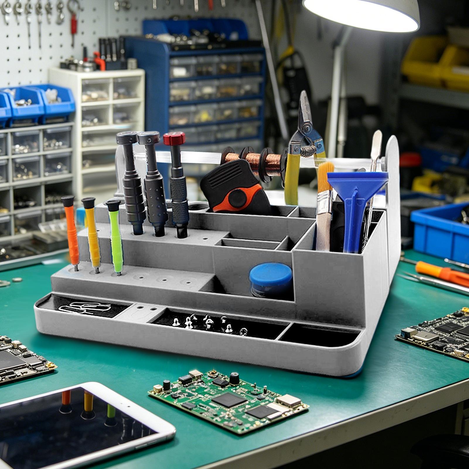 Electronics Repair Shop - Suporte de Armazenamento de Mesa Reforçado