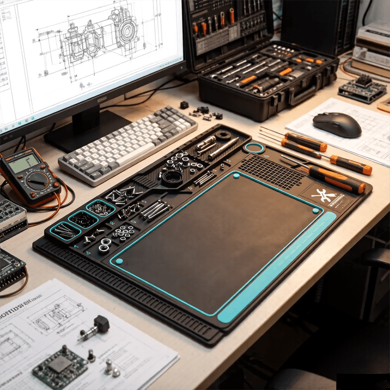 Electronics Repair Bench - Tapete de Silicone Multifuncional para Bancada