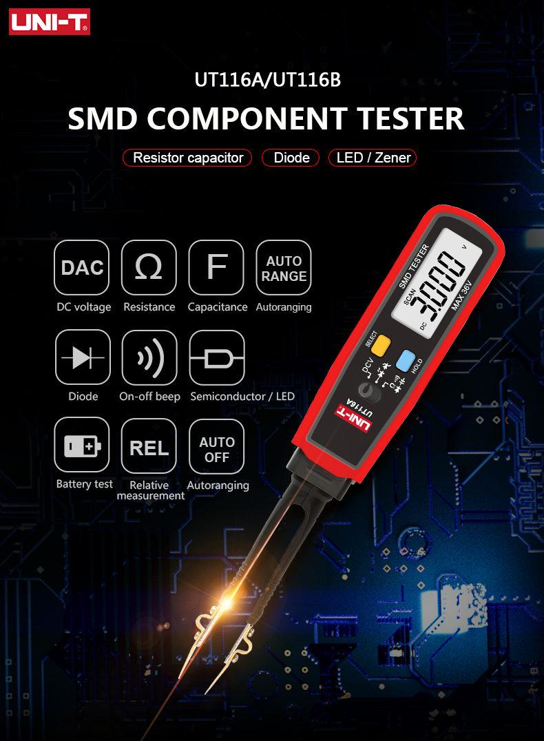 Pinça Digital UT116A UT116C, T - Smd Tweezer Set avaliação e preço