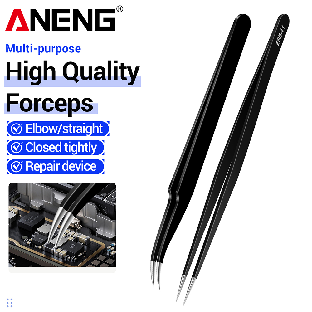 Pinça de aço inoxidável ANENG  - Smd Tweezer Set avaliação e preço