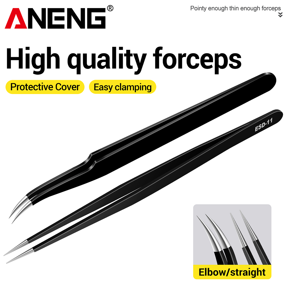Pinça de aço inoxidável ANENG  - Smd Tweezer Set avaliação e preço